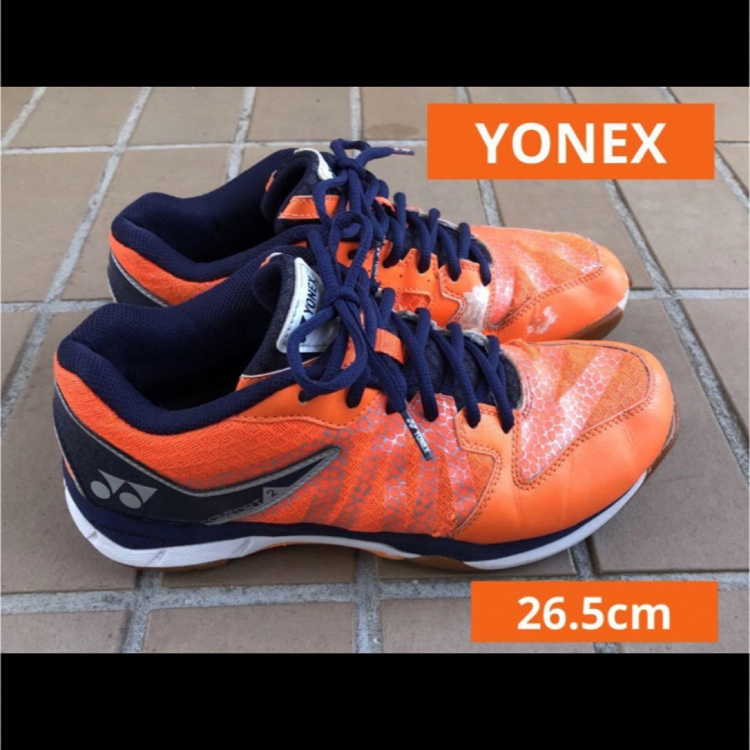 YONEX(ヨネックス)のYONEX　バドミントンシューズ　26.5cm　ジャンク品　コンフォート２　蛍光 スポーツ/アウトドアのスポーツ/アウトドア その他(バドミントン)の商品写真