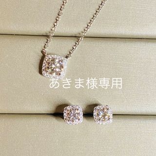 最高級モアサナイトネックレス　ピアス(ピアス)