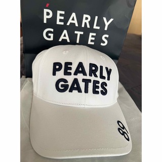 パーリーゲイツ(PEARLY GATES)のパーリーゲイツ タグ付き キャップ　ホワイト　白　新品未使用 ゴルフキャップ(その他)