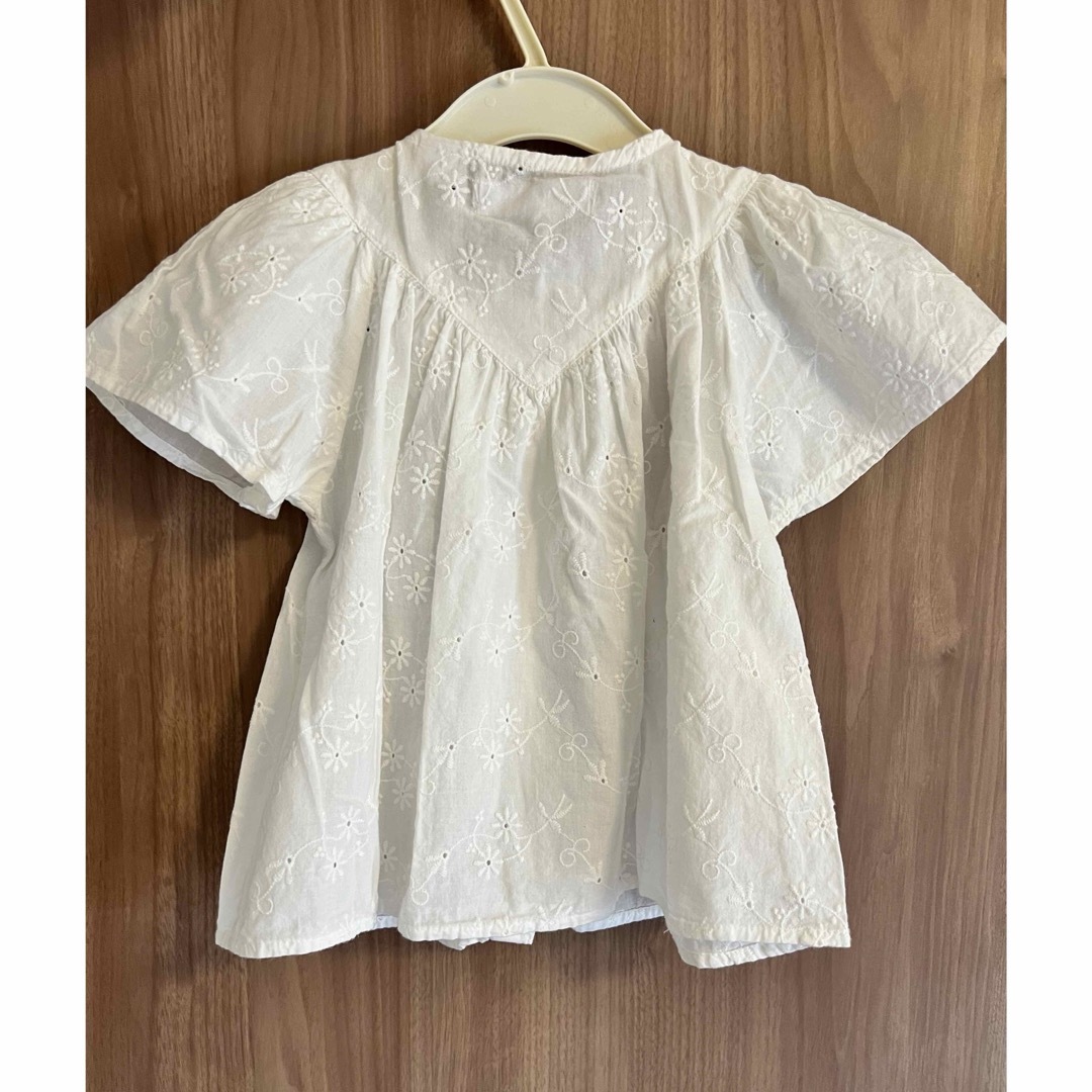 ZARA(ザラ)のZARA 半袖ブラウス 2-3years キッズ/ベビー/マタニティのキッズ服女の子用(90cm~)(ブラウス)の商品写真