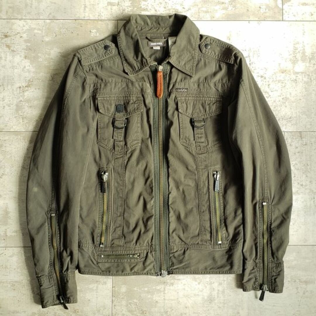 DIESEL - ディーゼル DIESEL ☆ミリタリーデザイン ジップアップ DIESEL - ディーゼル DIESEL ☆ミリタリーデザイン ジップアップ