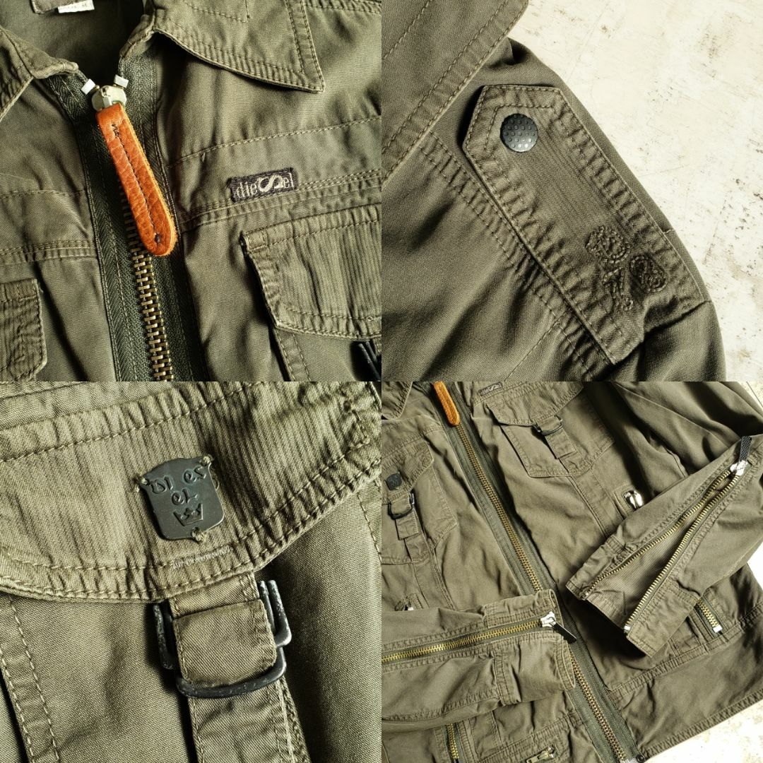 DIESEL - ディーゼル DIESEL ☆ミリタリーデザイン ジップアップ DIESEL - ディーゼル DIESEL ☆ミリタリーデザイン ジップアップ
