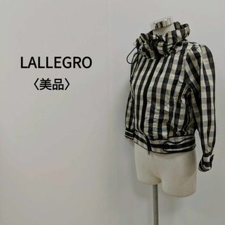 LALLEGRO ラレグロ ギンガムチェックジップアップジャケット ブラック(ブルゾン)