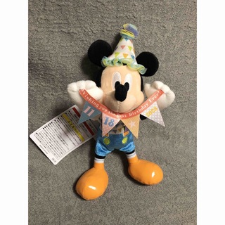 ディズニー(Disney)のぬいぐるみバッジ　ミッキー　ディズニーランド　誕生日　11 18(キャラクターグッズ)