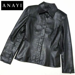 4/20迄★美品★ANAYI アナイ★ラムレザージャケット ブラック