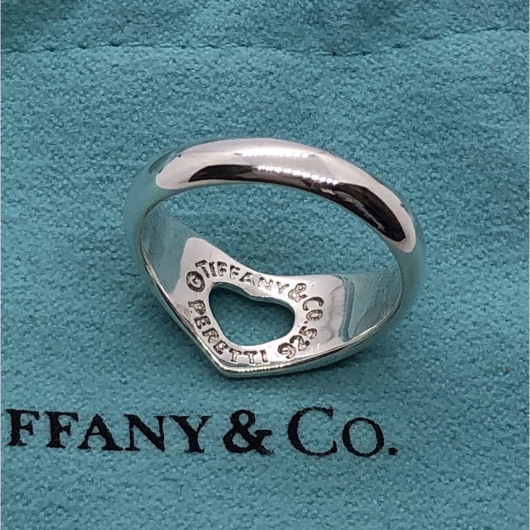 Tiffany & Co.(ティファニー)の美品　新品仕上げ済　ティファニーオープンハートバンドリング　シルバー925 レディースのアクセサリー(リング(指輪))の商品写真