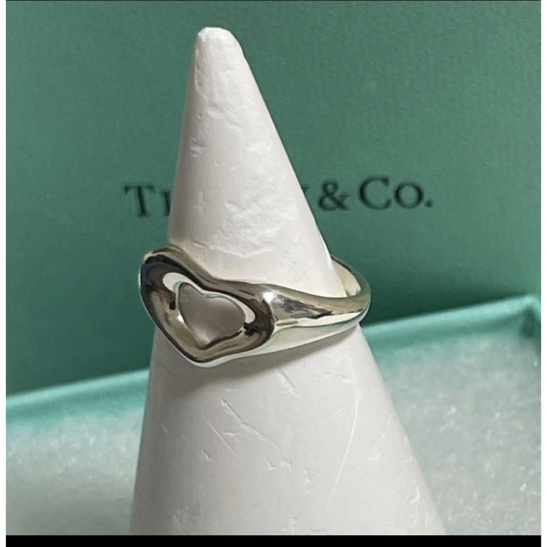 Tiffany & Co.(ティファニー)の美品　新品仕上げ済　ティファニーオープンハートバンドリング　シルバー925 レディースのアクセサリー(リング(指輪))の商品写真