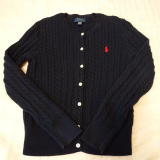 ポロラルフローレン(POLO RALPH LAUREN)のRALPH LAUREN ケーブルニット 140 ネイビー カーディガン ニット(カーディガン)