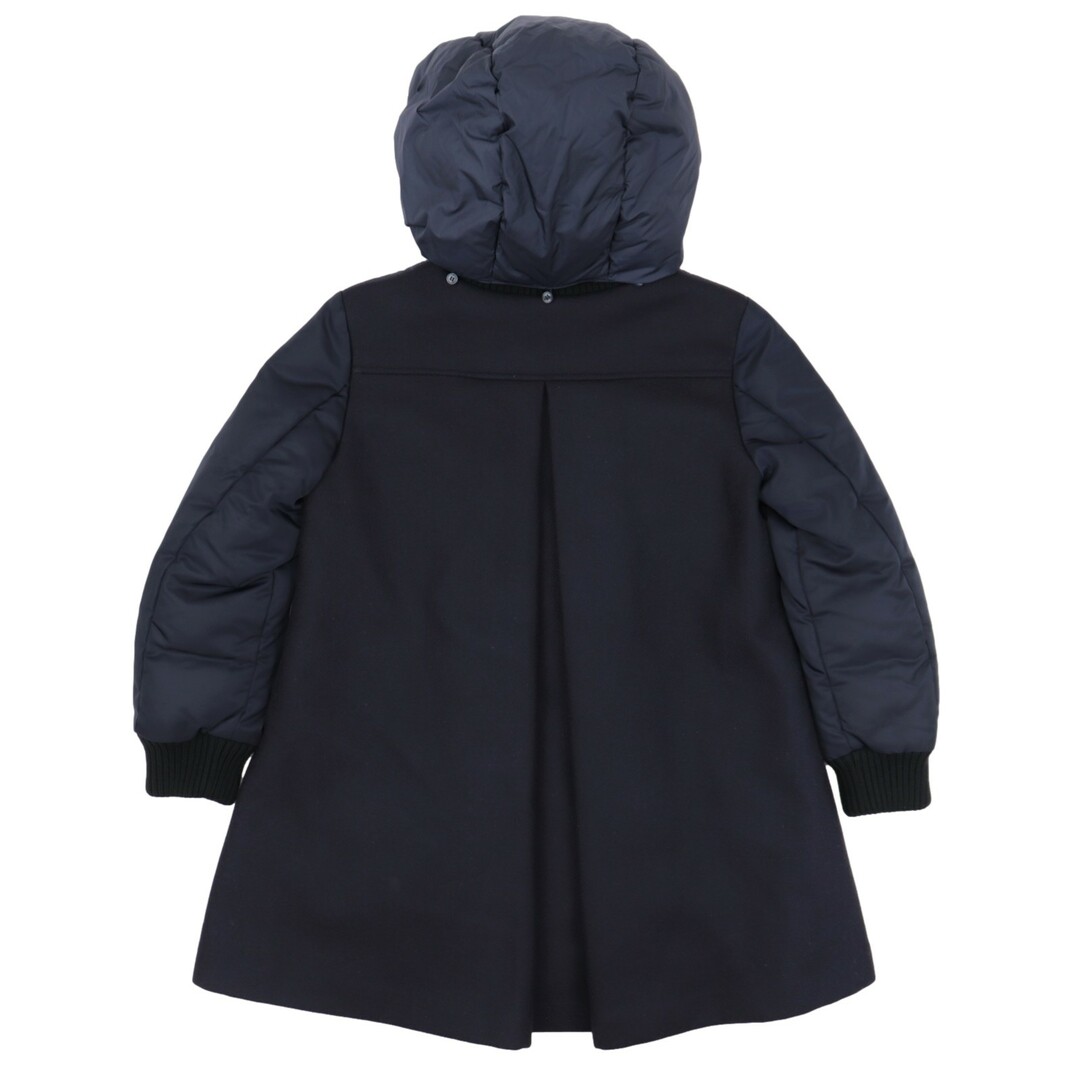 美品 モンクレール ブロワ ウール切替 ダウンジャケット キッズ ネイビー 10A/140cm コート レディース可 BLOIS MONCLER