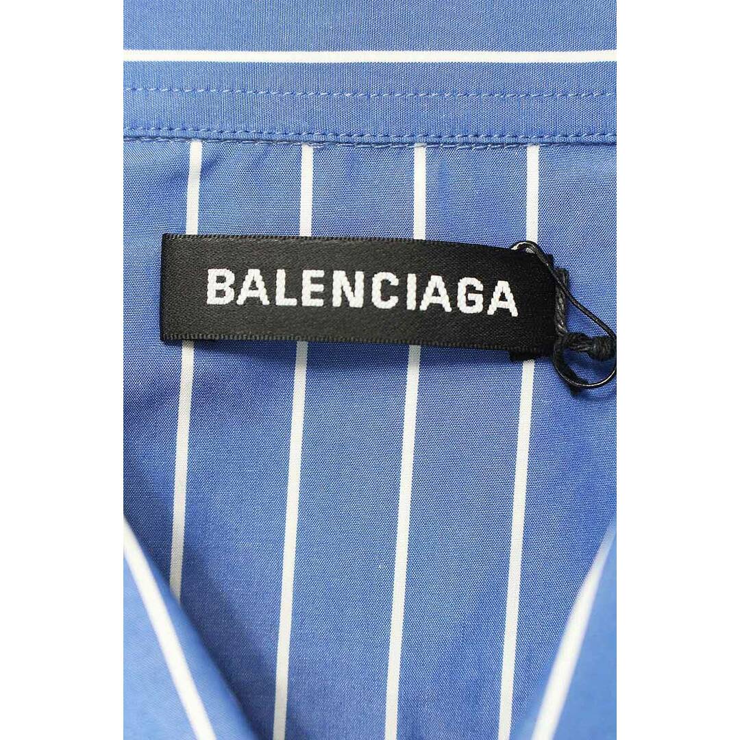 Balenciaga(バレンシアガ)のバレンシアガ  18AW  542175 TBM12 テレフォンナンバーストライプ長袖シャツ メンズ 37 メンズのトップス(シャツ)の商品写真