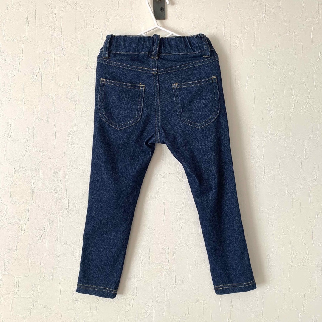 Branshes(ブランシェス)の［今期］branshes デニムニットロングパンツ 100 キッズ/ベビー/マタニティのキッズ服女の子用(90cm~)(パンツ/スパッツ)の商品写真