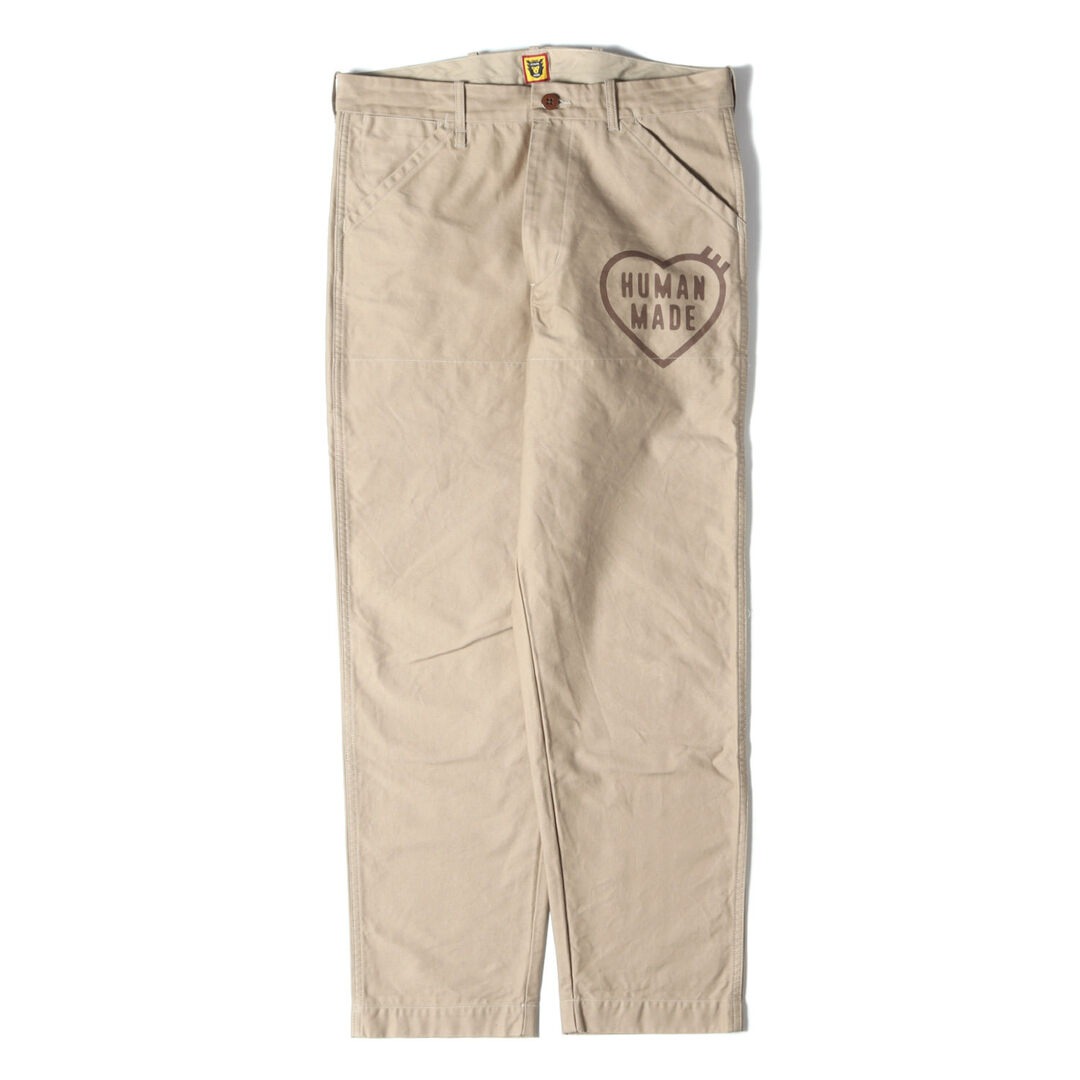 HUMAN MADE ヒューマンメイド パンツ サイズ:M 22AW ハートロゴ ワーク チノ パンツ Heart Logo Chino Pants ベージュ ボトムス ズボン 【メンズ】【美品】チノパン