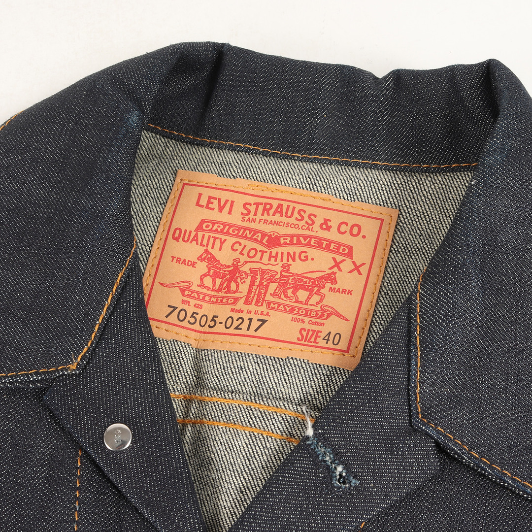 Levis リーバイス ジャケット サイズ:40 00s 1967年復刻 バレンシア工場 70505-0217 4th Big E デニム ジャケット 米国製 / デッドストック インディゴ ブルー アウター Gジャン ブルゾン【メンズ】