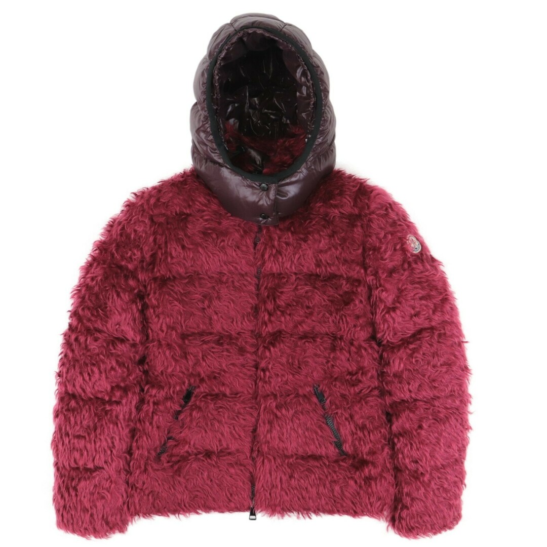 MONCLER - 【クリアランスSALE】美品 モンクレール 18年 BADYP モヘア ダウンジャケット レディース ワインレッド 00 フード エコファー MONCLER