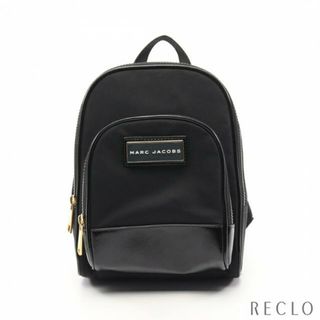 マークジェイコブス(MARC JACOBS)の バックパック リュックサック ナイロン エナメルレザー ブラック ロゴ(リュック/バックパック)