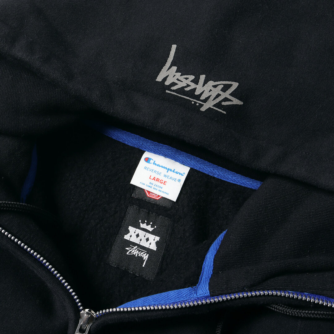 【新品】stussy スウェットパーカー　サイズL ブラック