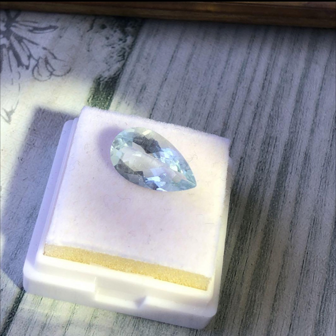 天然石 本物 アクアマリンルース 3.282ct ソーティング付き-