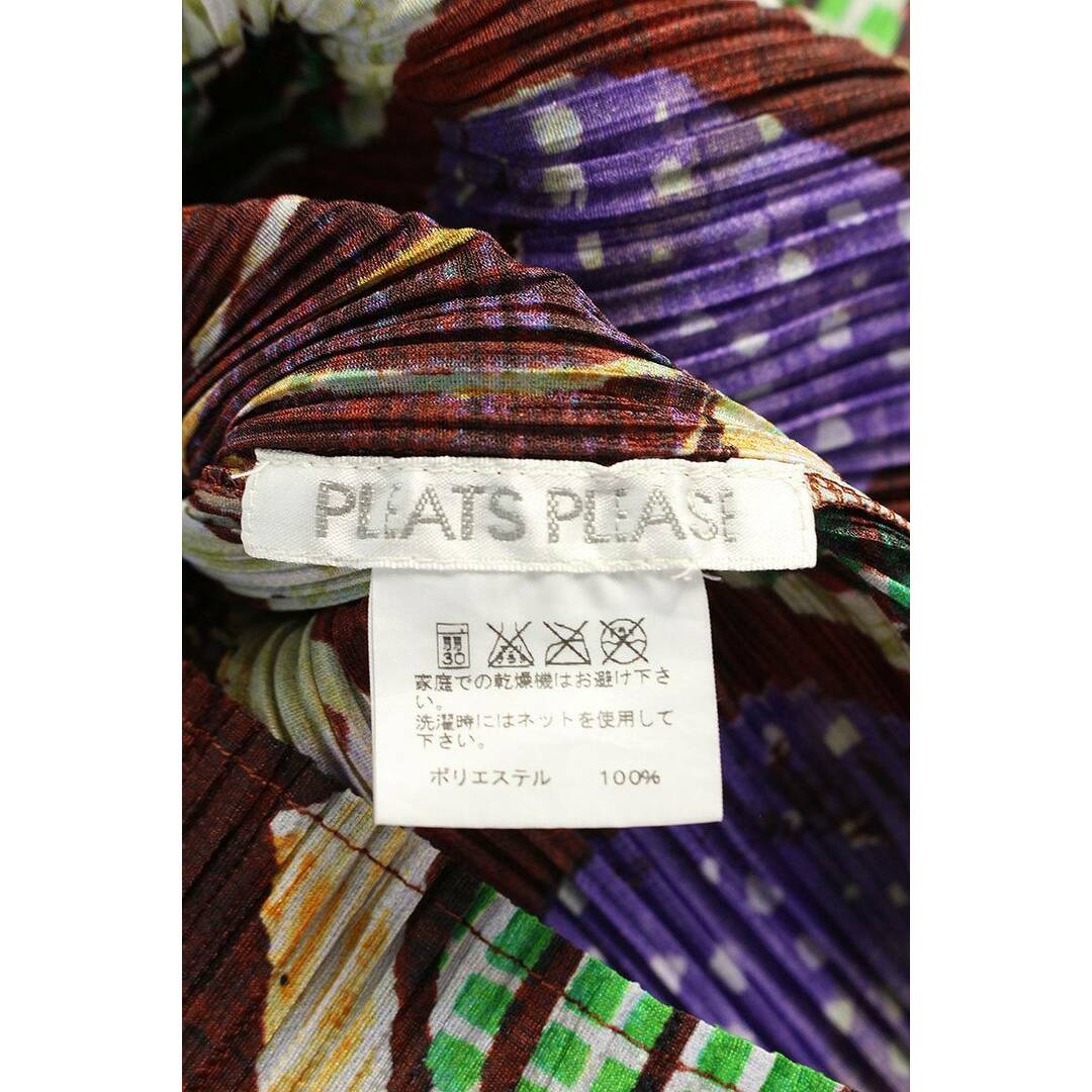 PLEATS PLEASE ISSEY MIYAKE(プリーツプリーズイッセイミヤケ)のプリーツプリーズ  PP93-JK622 気球柄 プリーツトップス レディース 3 レディースのトップス(カットソー(長袖/七分))の商品写真