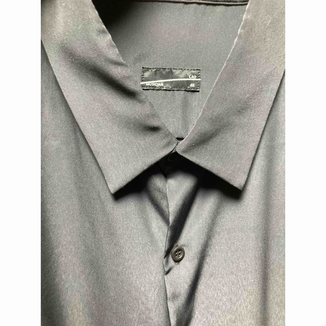 LAD MUSICIAN(ラッドミュージシャン)のLADMSICIAN デシンビッグシャツ　ダークパープル46 メンズのトップス(シャツ)の商品写真