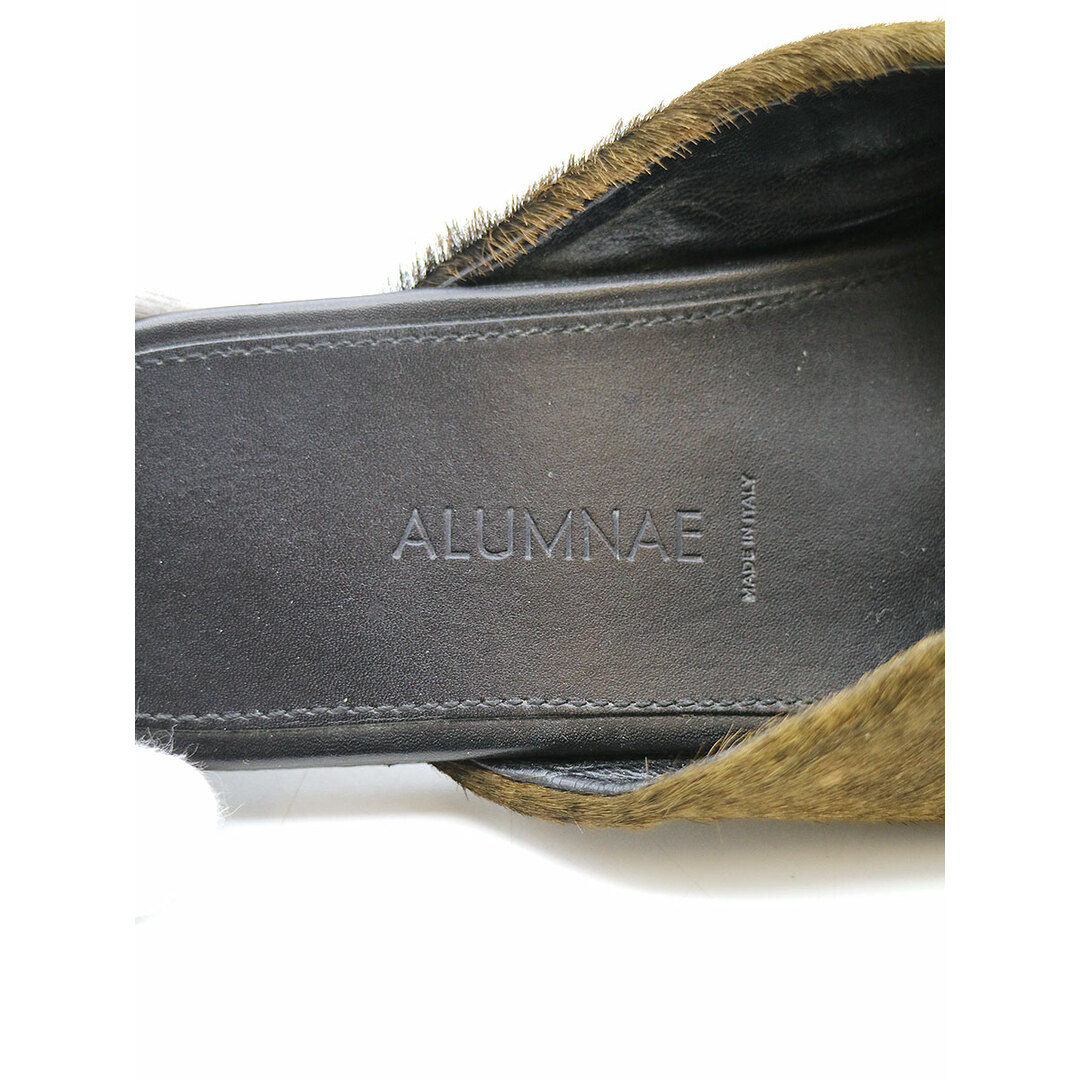 ALUMNAE アルムナエ 16AW PONY GRAFFIATO ハラコレザーサンダル ブラウン系 35.5 レディースの靴/シューズ(サンダル)の商品写真