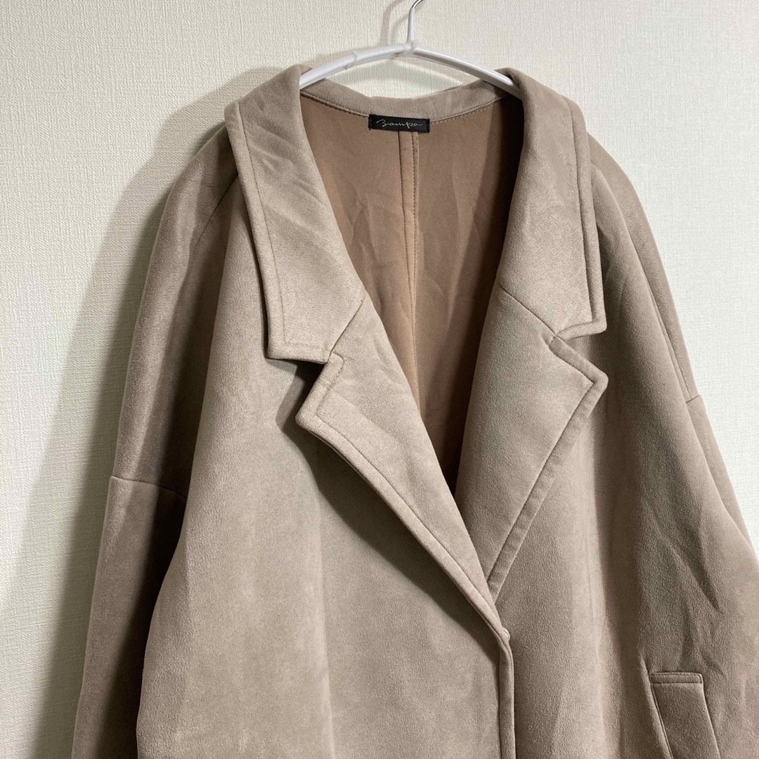 zampa(ザンパ)のZAMPA  ムートンコート 柔らかい素材 ブラウン系 Mでもかなり大きめサイズ レディースのジャケット/アウター(ムートンコート)の商品写真