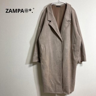 ザンパ(zampa)のZAMPA  ムートンコート 柔らかい素材 ブラウン系 Mでもかなり大きめサイズ(ムートンコート)