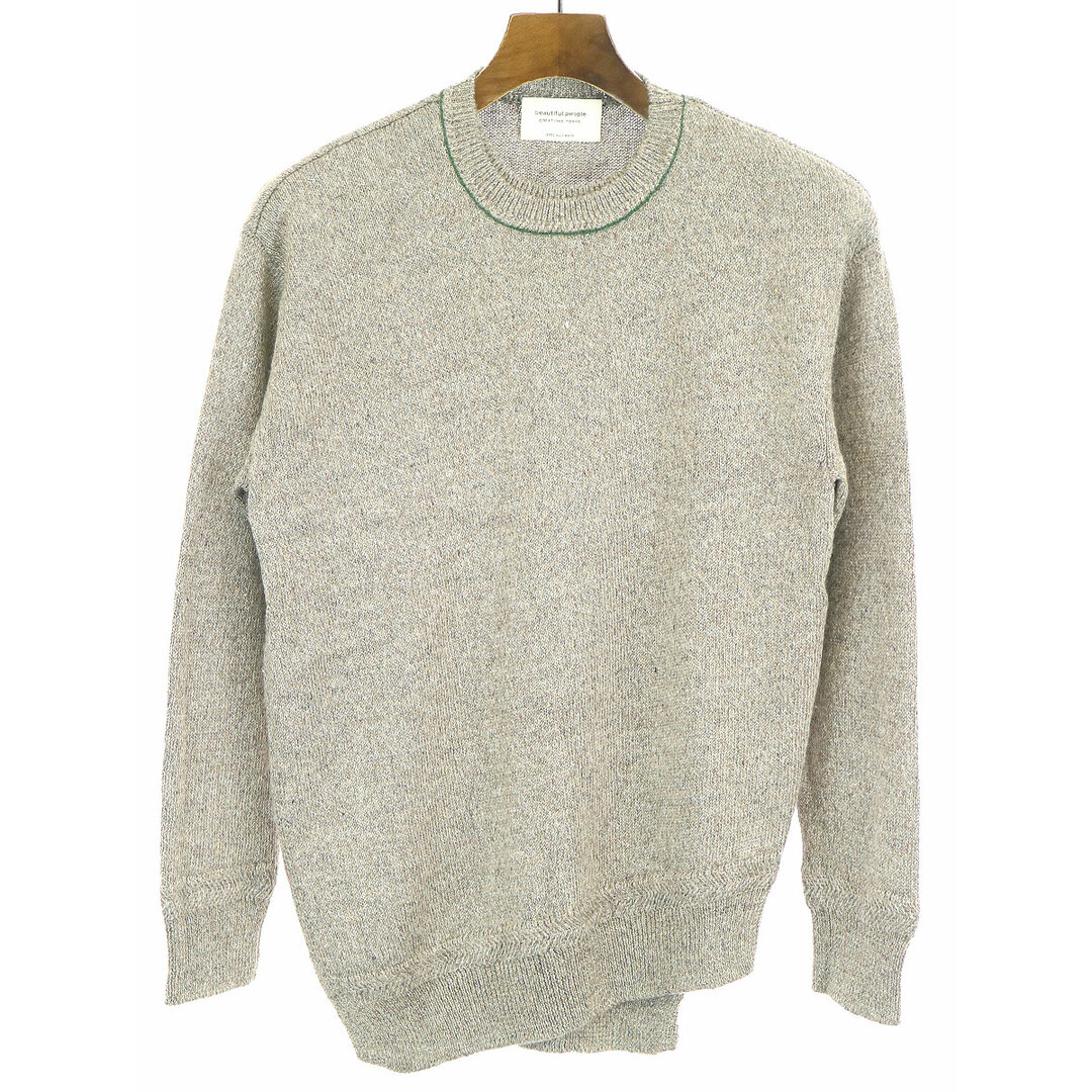 beautiful people(ビューティフルピープル)のbeautiful people ビューティフルピープル 20SS hair yarn pullover ヘアーヤーンプルオーバーニット グレー系 38 レディースのトップス(ニット/セーター)の商品写真