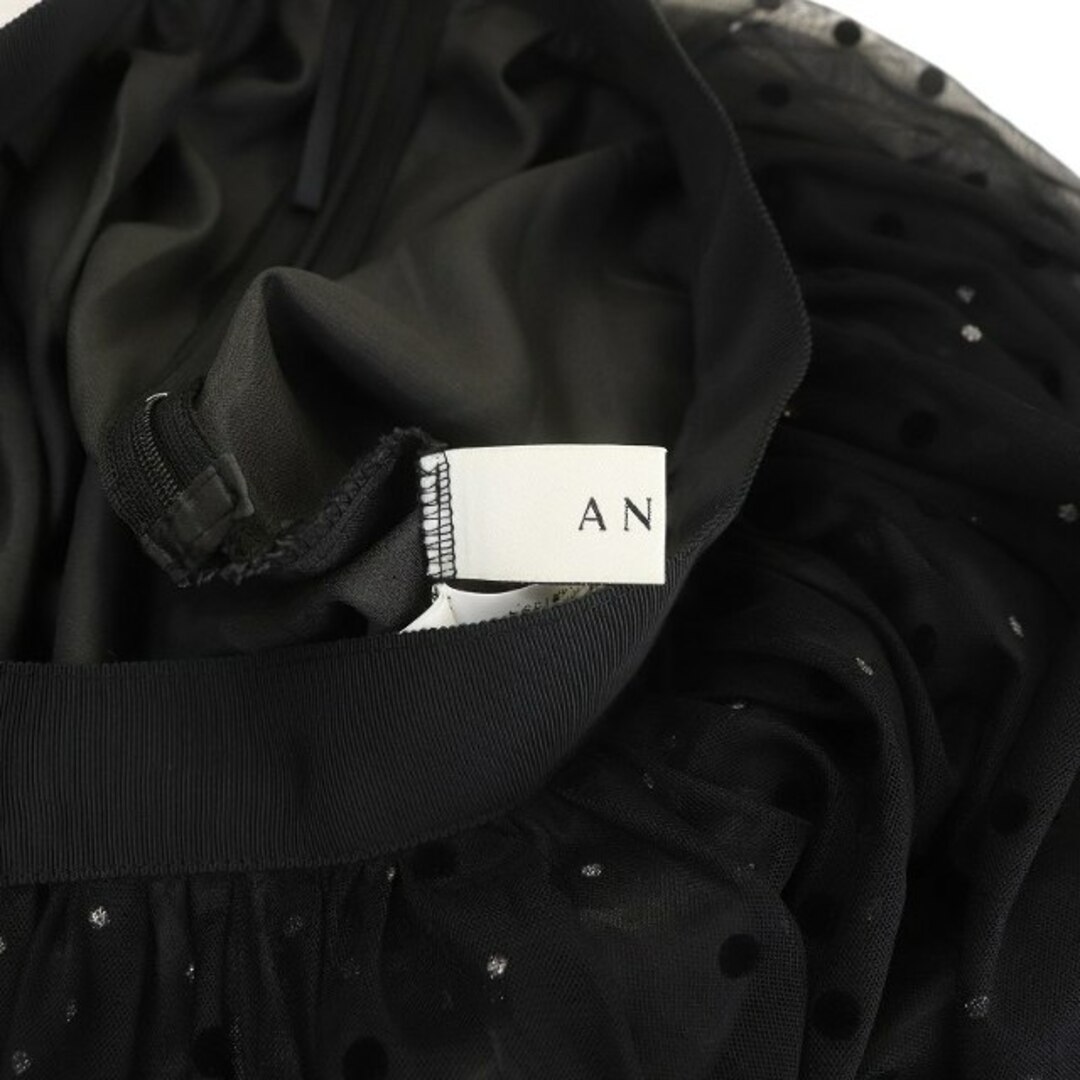 ANAYI(アナイ)のアナイ チュールドットプリントギャザースカート ミモレ レース ベロアドット S レディースのスカート(ロングスカート)の商品写真