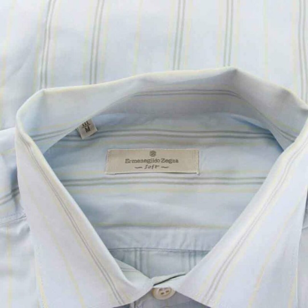 Ermenegildo Zegna(エルメネジルドゼニア)のErmenegildo Zegna Soft ワイシャツ M ライトブルー 黄色 メンズのトップス(シャツ)の商品写真