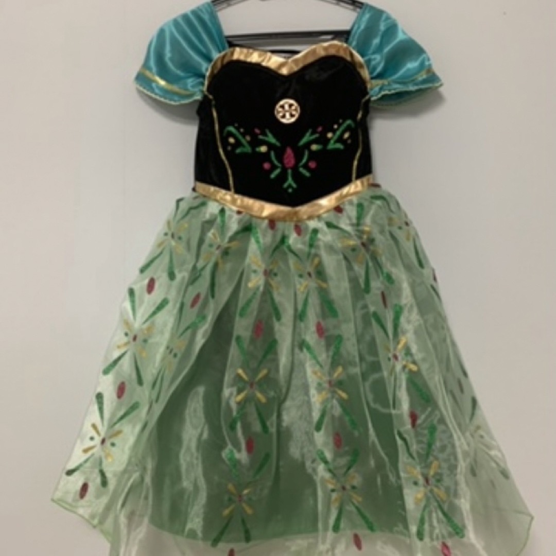 110 アナ ドレス プリンセス アナ雪 コスプレ プリンセス ディズニー キッズ/ベビー/マタニティのキッズ服女の子用(90cm~)(ワンピース)の商品写真