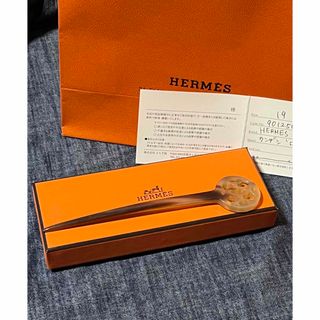 美品 エルメス マジェステ バレッタ かんざし ヘアアクセサリー バッファローホーン レディース HERMES 【1-0073698】