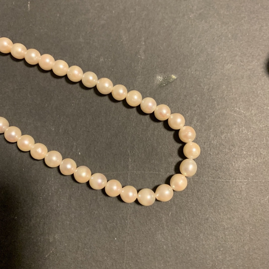 アクセサリー 真珠 パールネックレス SILVER 刻印 留め具  レディースのアクセサリー(ネックレス)の商品写真