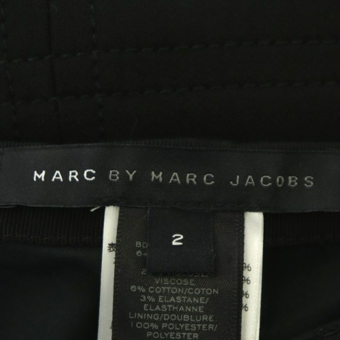 MARC BY MARC JACOBS(マークバイマークジェイコブス)のマークバイマークジェイコブス スカート ミニ 台形 ラップ調 M 黒 レディースのスカート(ミニスカート)の商品写真