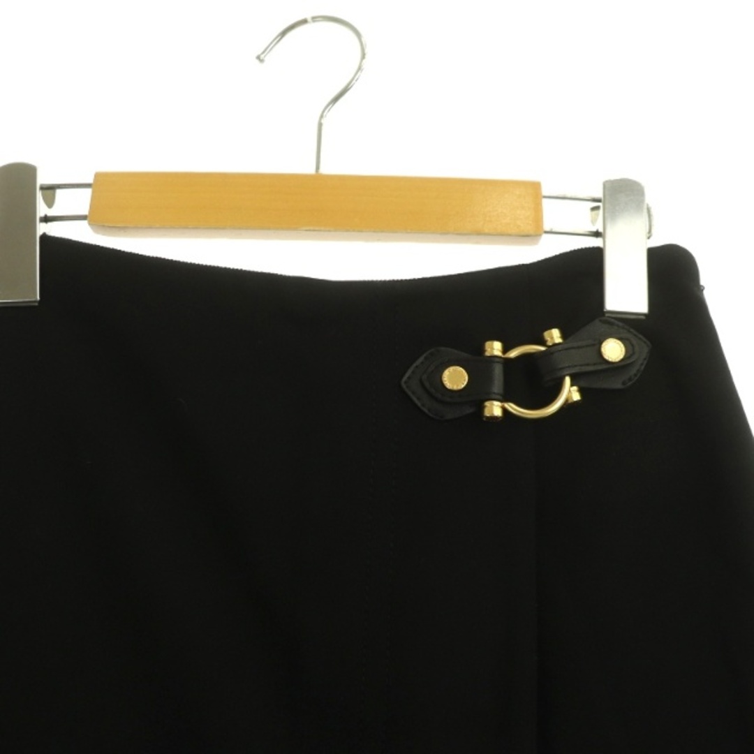 MARC BY MARC JACOBS(マークバイマークジェイコブス)のマークバイマークジェイコブス スカート ミニ 台形 ラップ調 M 黒 レディースのスカート(ミニスカート)の商品写真