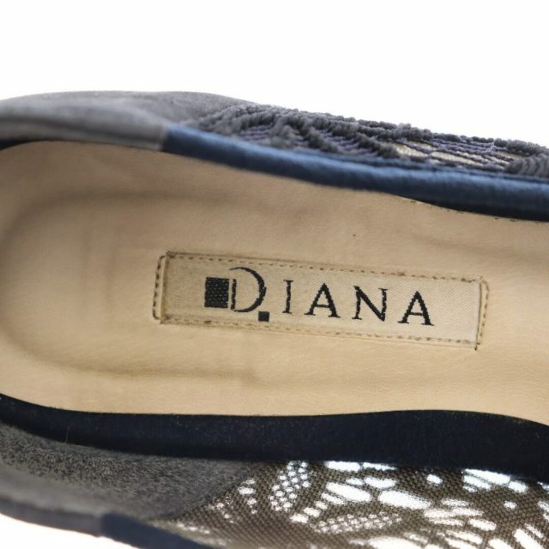 DIANA(ダイアナ)のダイアナ サンダル ウェッジソール オープントゥ 23cm 紺 ネイビー レディースの靴/シューズ(サンダル)の商品写真