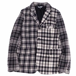 ブラックコムデギャルソン(BLACK COMME des GARCONS)のブラックコムデギャルソン BLACK COMME des GARCONS ジャケット テーラードジャケット ウール アウター メンズ S ブラック/ホワイト(テーラードジャケット)