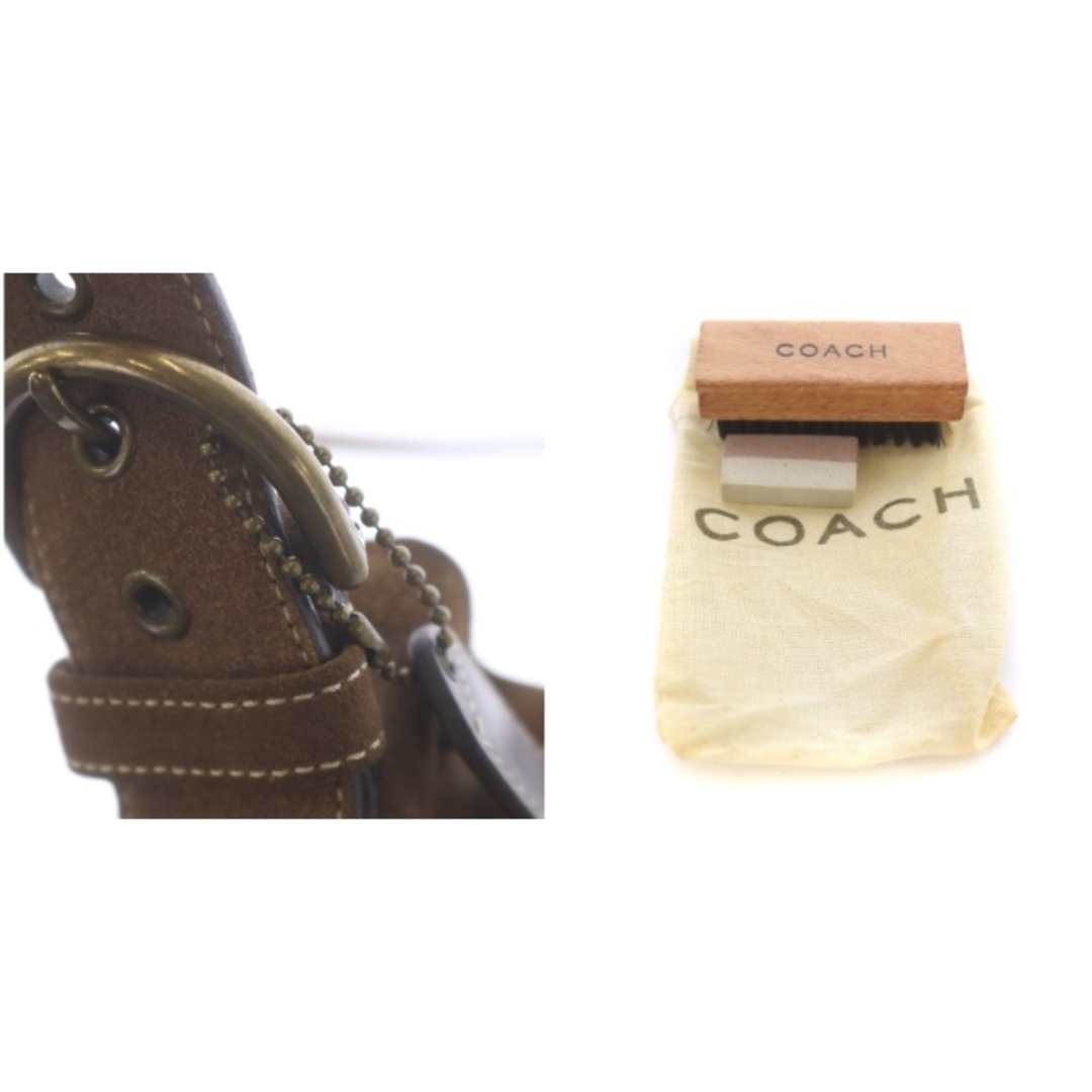 COACH(コーチ)のコーチ ショルダーバッグ ポシェット 斜めがけ 巾着 スエード 茶 9524 レディースのバッグ(ショルダーバッグ)の商品写真