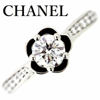 シャネル(CHANEL)のシャネル カメリアコレクション ダイヤモンド 0.51ct E-VVS2-3EX リング #48 Pt950(リング(指輪))