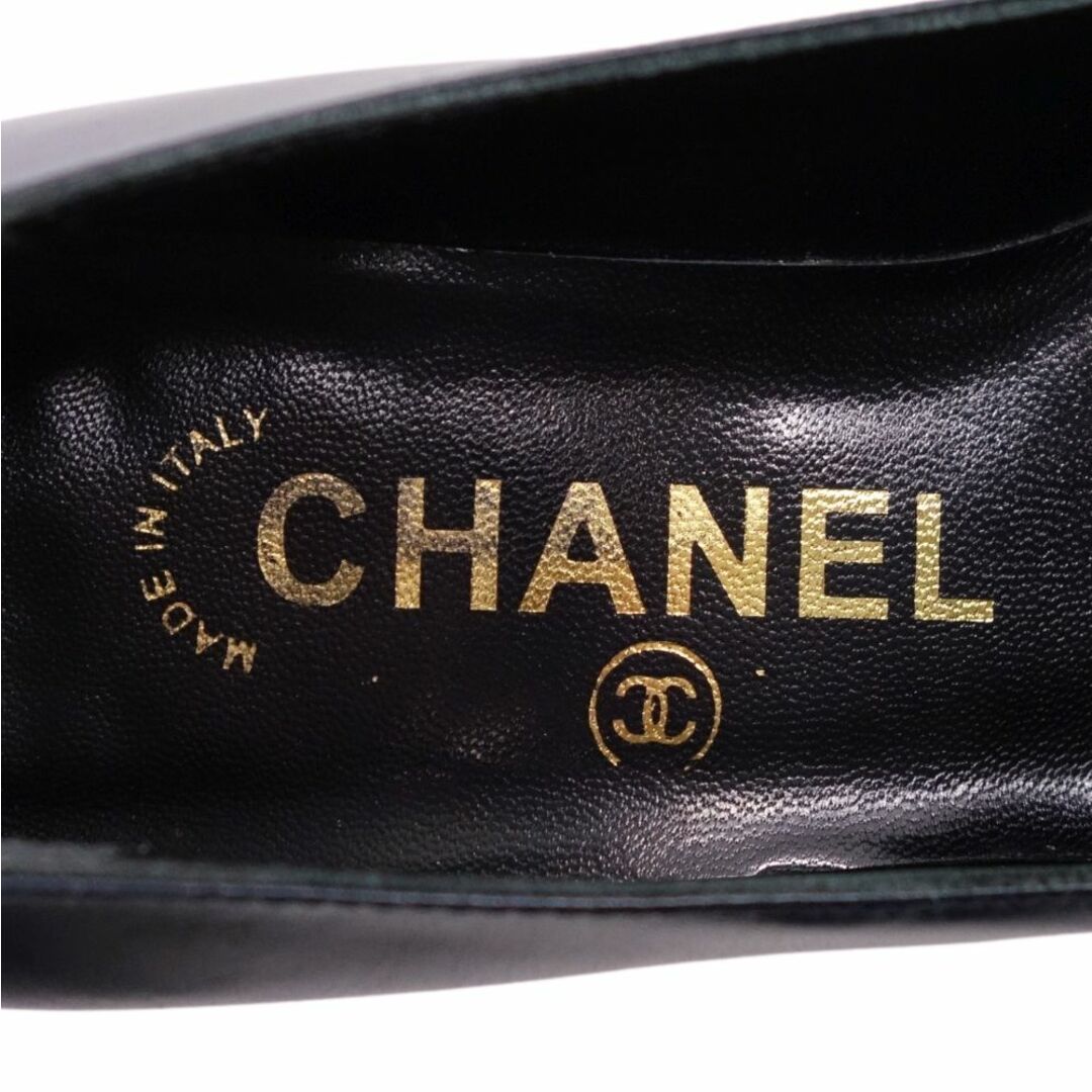 CHANEL(シャネル)の美品 シャネル CHANEL パンプス バイカラー ココマーク レザー ヒール シューズ 靴 レディース イタリア製 34 ネイビー/ブラック レディースの靴/シューズ(ハイヒール/パンプス)の商品写真