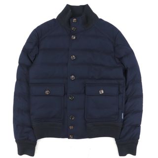 モンクレール(MONCLER)の美品 モンクレール ROUALD ウールダウンジャケット メンズ ネイビー 1 リブ ハイネック MONCLER(ダウンジャケット)