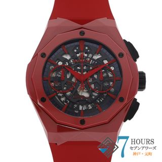 ウブロ(HUBLOT)の【118434】HUBLOT ウブロ  525.CF.0130.RX.ORL19 アエロフュージョン オーリンスキー レッドマジック 世界限定200本 スケルトンダイヤル CE/ラバー 自動巻き ギャランティーカード 純正ボックス 腕時計 時計 WATCH メンズ 男性 男 紳士【中古】(腕時計(アナログ))