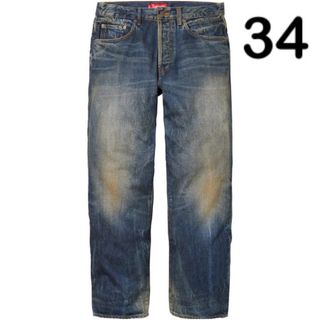 supreme Distressed Loose Fit Selvedge 34