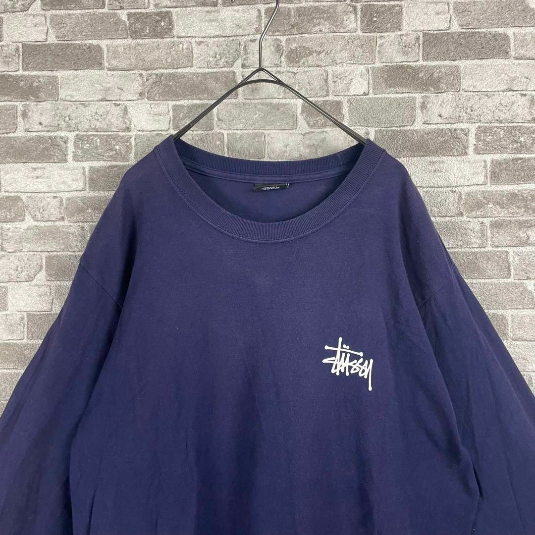 STUSSY(ステューシー)の【希少両面 ショーンフォント】STUSSY 人気カラー！　デカロゴ ロンT メンズのトップス(Tシャツ/カットソー(七分/長袖))の商品写真