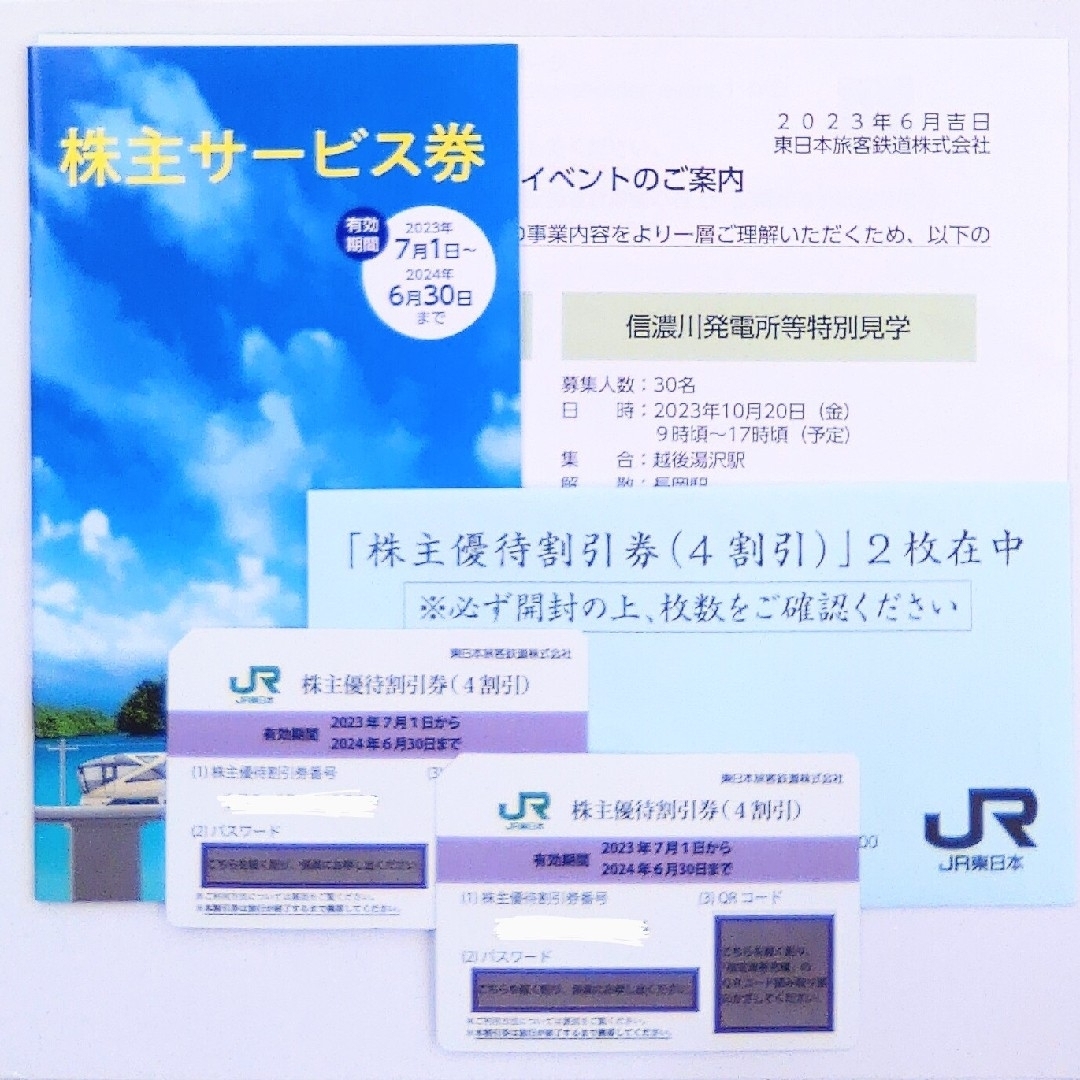 JR東日本 株主優待割引券 4割引 2枚 株主サービス券JR東日本 - その他