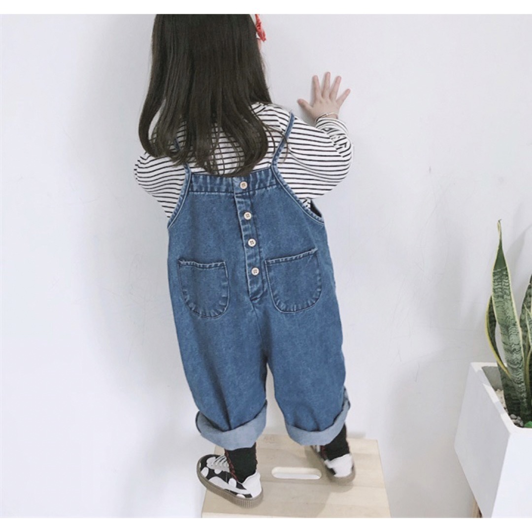 インポート子供服　デニム　オーバーオール　ロンパース　サロペット キッズ/ベビー/マタニティのキッズ服女の子用(90cm~)(その他)の商品写真