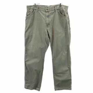 ディッキーズ(Dickies)のディッキーズ ペインターパンツ w38 グリーン系 Dickies ダック地 ビッグサイズ メンズ 【中古】  【231109】(ペインターパンツ)