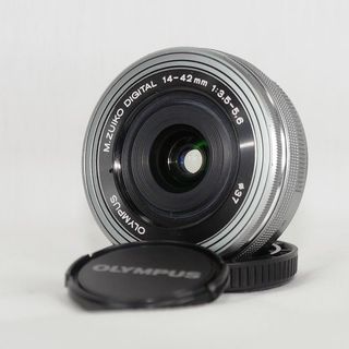 オリンパス(OLYMPUS)のオリンパス 電動パンケーキレンズ M.ZUIKO 14-42mm シルバー(レンズ(ズーム))