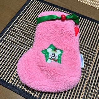 ミッキーマウス(ミッキーマウス)のスノースノー巾着クリスマス靴下ポーチTDL東京ディズニーランド購入ミッキーマウス(キャラクターグッズ)