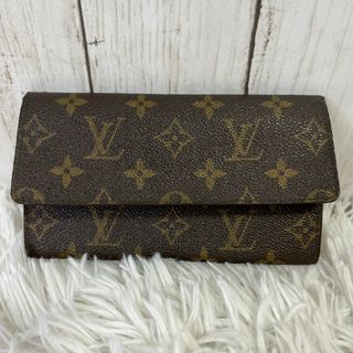 ルイヴィトン(LOUIS VUITTON)のLOUIS VUITTON ポルト 円 二つ折り長財布 長札入れ 茶(財布)