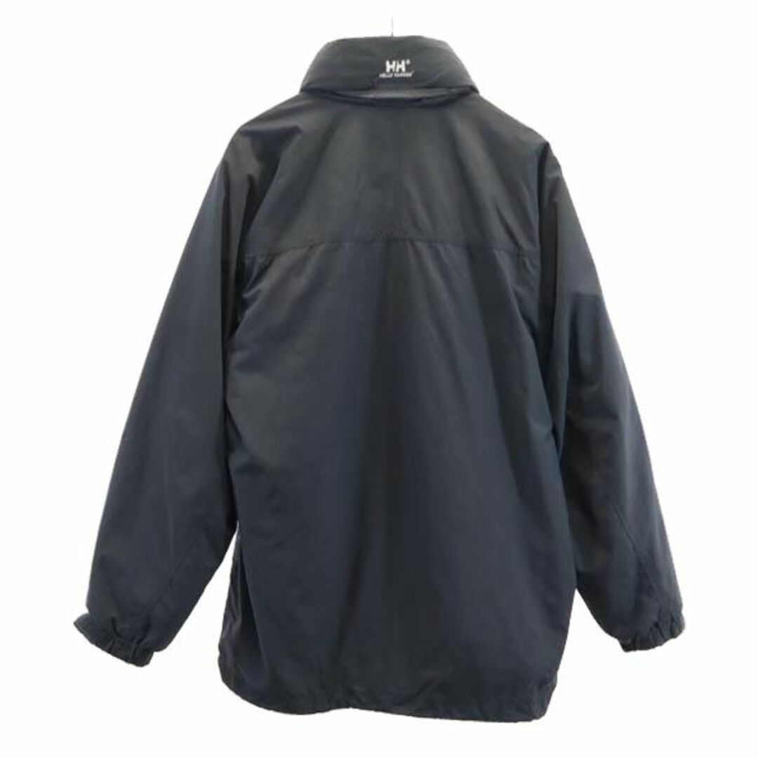 ヘリーハンセン 3way アウトドアジャケット M グレー系 HELLY HANSEN 中綿ライナー付き 収納型フード 裏メッシュ地 メンズ 古着  【231109】